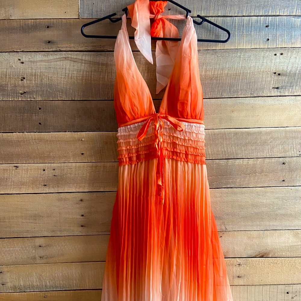 Lucy Paris BRAND NEW W/ TAGS orange dress, size small.